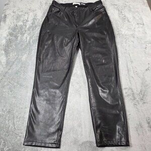 Abercrombie Fitch Pants 14 90s Straight Ultra High Rise Faux Leather Curve Love